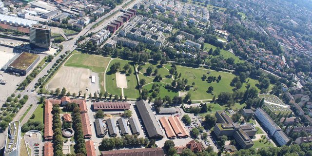 Um die Fläche effizient zu nutzen, sieht die Projektidee Hochhäuser vor. Der Betrieb des NPZ soll aber trotzdem möglich sein – auch nach Fertigstellung der ersten Bauetappe, so die Burgergemeinde Bern. (Bild Burgergemeinde Bern)