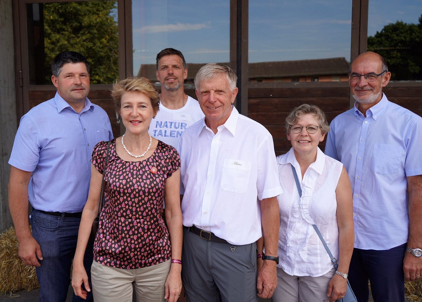 Hans Jörg Rüegsegger, Simonetta Sommaruga, Urs Siegenthaler (Gastgeber), Hans Siegenthaler (Senior Gastgeber), Christine Bühler, Jacques Bourgeois. (Bilder Markus Rediger)