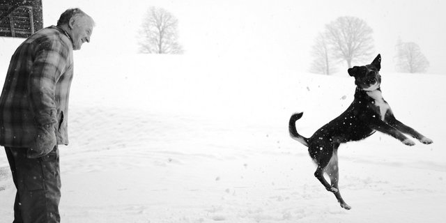 Ernst mit seinem geliebten Bläss Oli, in besseren Zeiten.