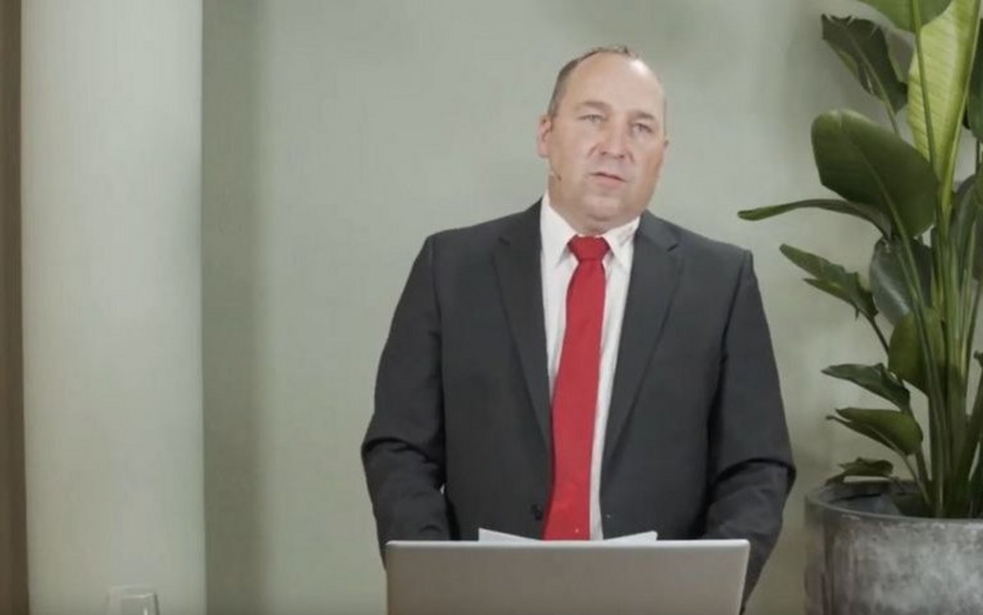 Präsident Markus Gerber begrüsste die Delegierten online. (Screenshot Swissherdbook)