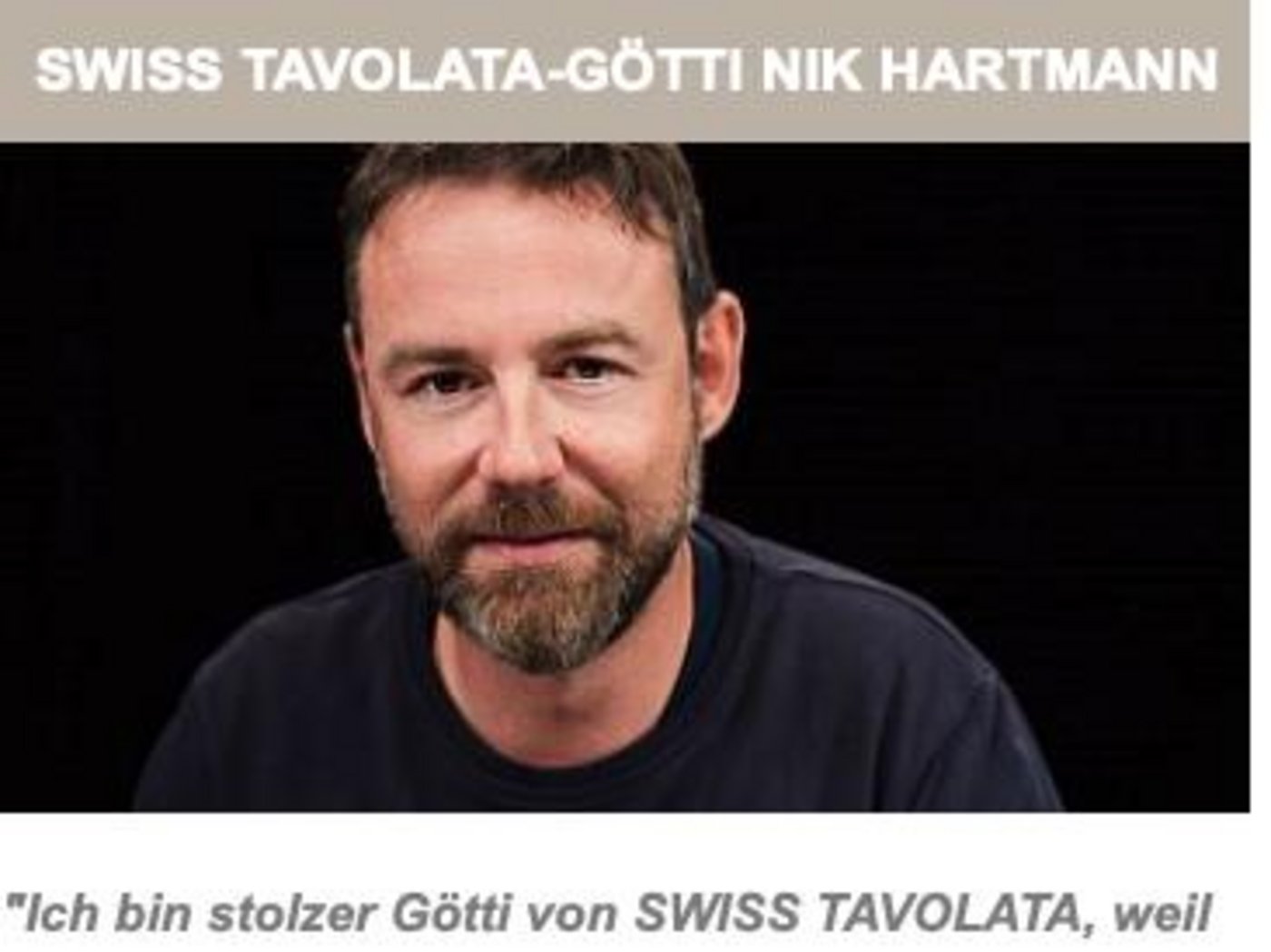 Nik Hartmann mag Landfrauen und Swiss Tavolata. (Screenshot Swiss Tavolata)