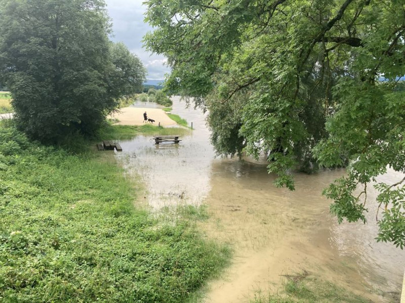Der Monat war geprägt durch anhaltend feuchtlabile Strömung, die regelmässig und verbreitet zu niederschlagsreichen und schadenträchtigen Gewittern mit Hagelschlag und Sturmböen führte. (Bild rh)