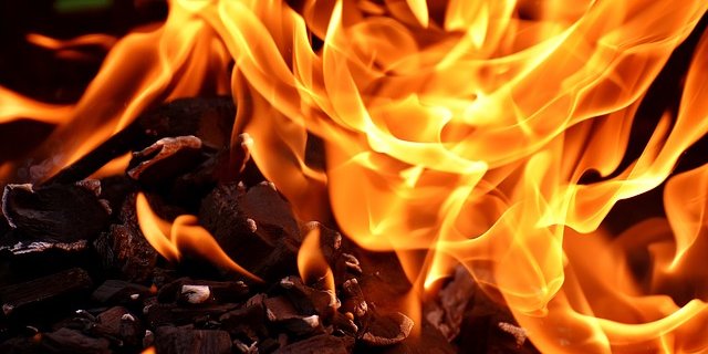 Der Schopf brannte im Feuer komplett nieder. (Symbolbild Pixabay)