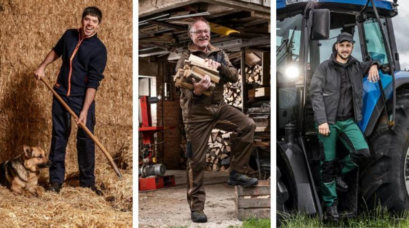 Die drei Gewinner des Kleiderwettbewerbs der BauernZeitung wurden von einer professionellen Fotografin auf ihren Betrieben besucht. (Bilder Pia Neuenschwander)