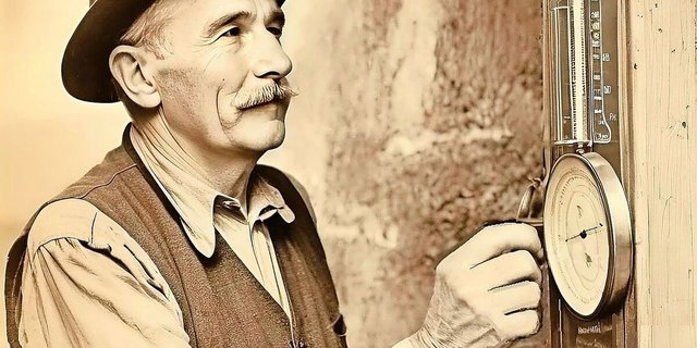 Früher hat man an das Barometer geklöpfelt, um sich zu vergewissern, dass es «schön und trocken» anzeigt, damit man mit der Heuet loslegen konnte.