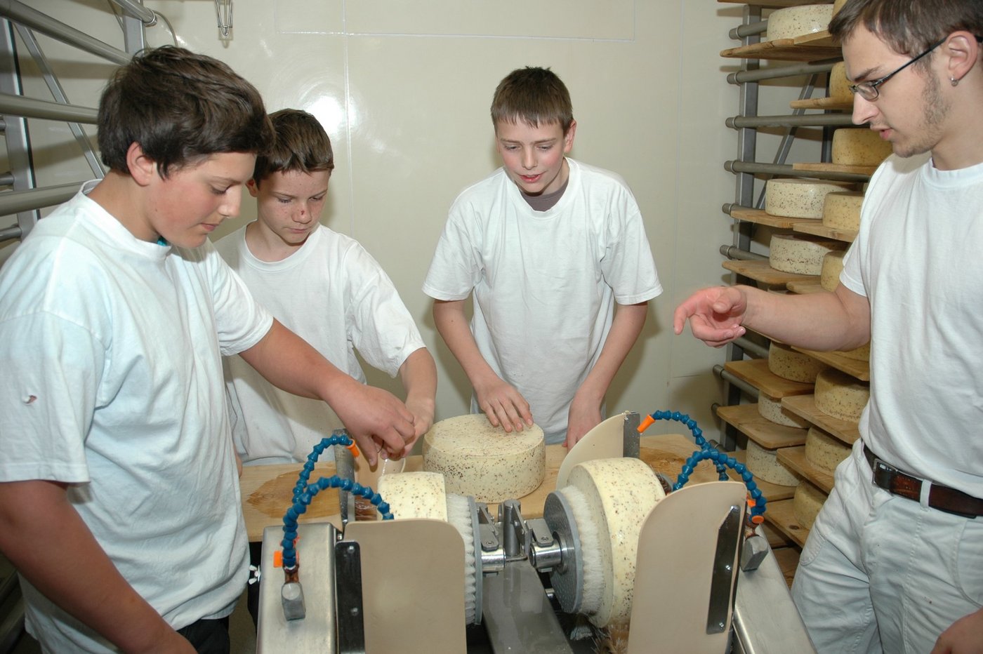 Schauen, fragen, selber machen: Zentralschweizer Käserein wie im Bild von 2012 die Küssnachter Dorfkäserei, bieten Infotage und Schnupperlehren an. (Archivbild BauZ)