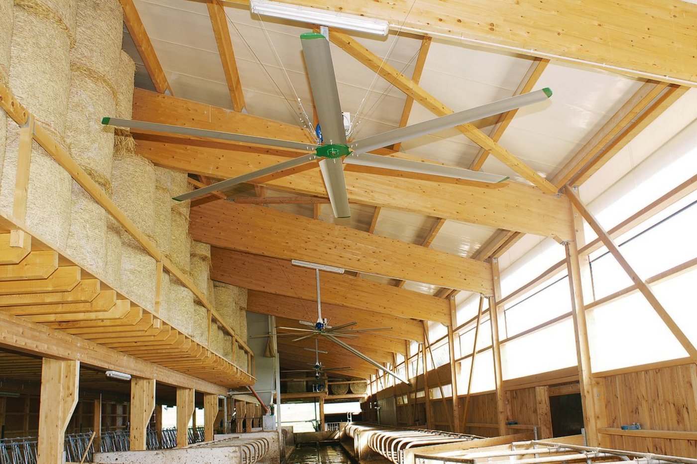 Decken-Ventilatoren sind leise und wartungsarm. (Bild Amagosa)