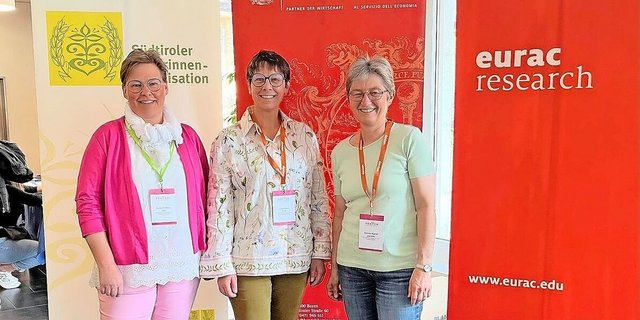 Auch drei SBLV-Vertreterinnen waren an der internationalen Tagung: Gabi Schürch-Wyss, Anne Challandes und Jeanette Zürcher Egloff (v. l.).