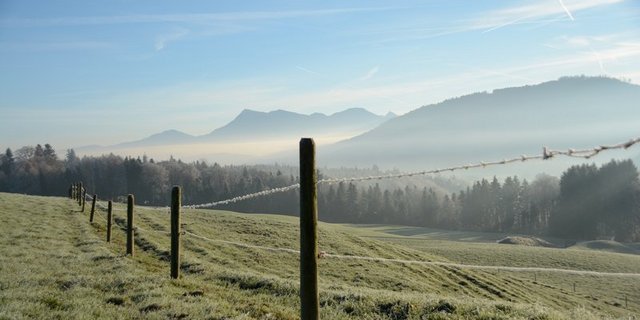 Der Morgen brachte mit der Sonne wieder etwas Wärme, die starke Bise macht es aber derzeit ungemütlich draussen. (Symbolbild BauZ)