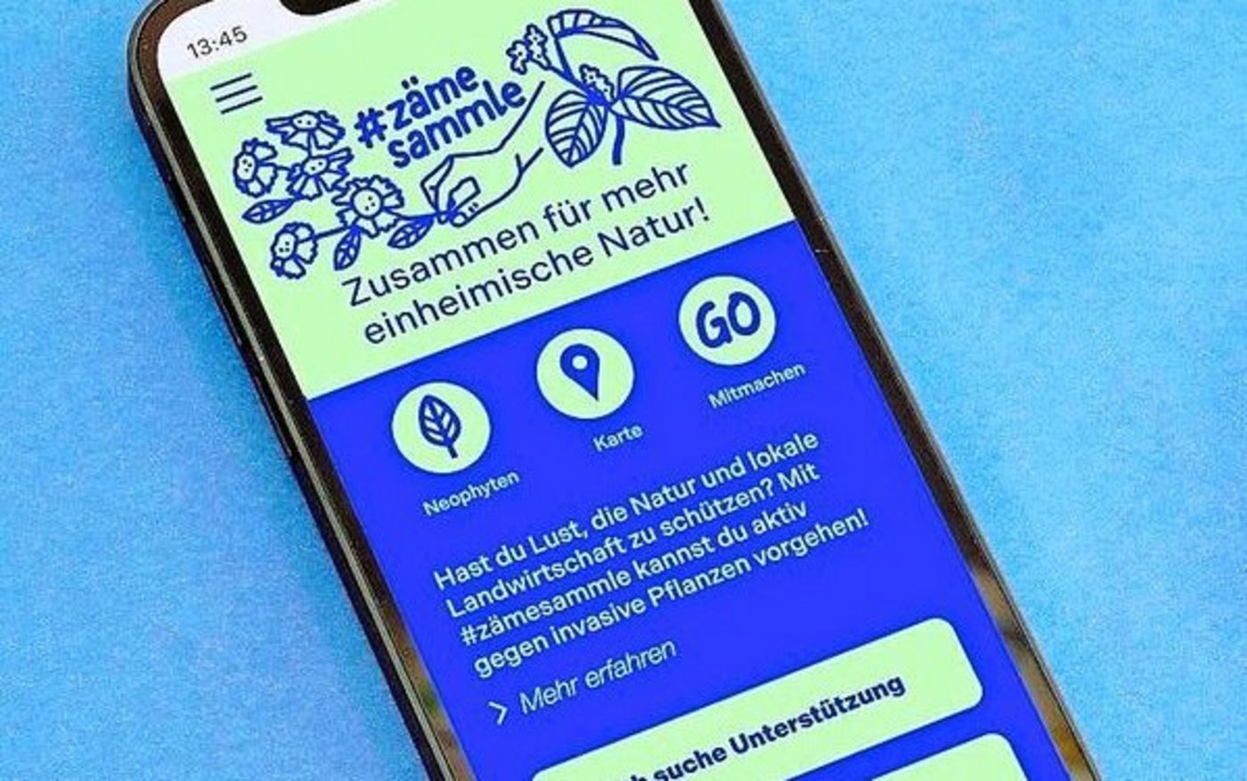 Die App zur Bekämpfung von invasiven Neophyten. 