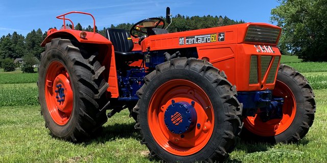 Der Centauro 60 DT war der erste Traktor der 1969 gegründeten FAT. Heute darf August Sidler ihn sein Eigen nennen. (Bild August Sidler)