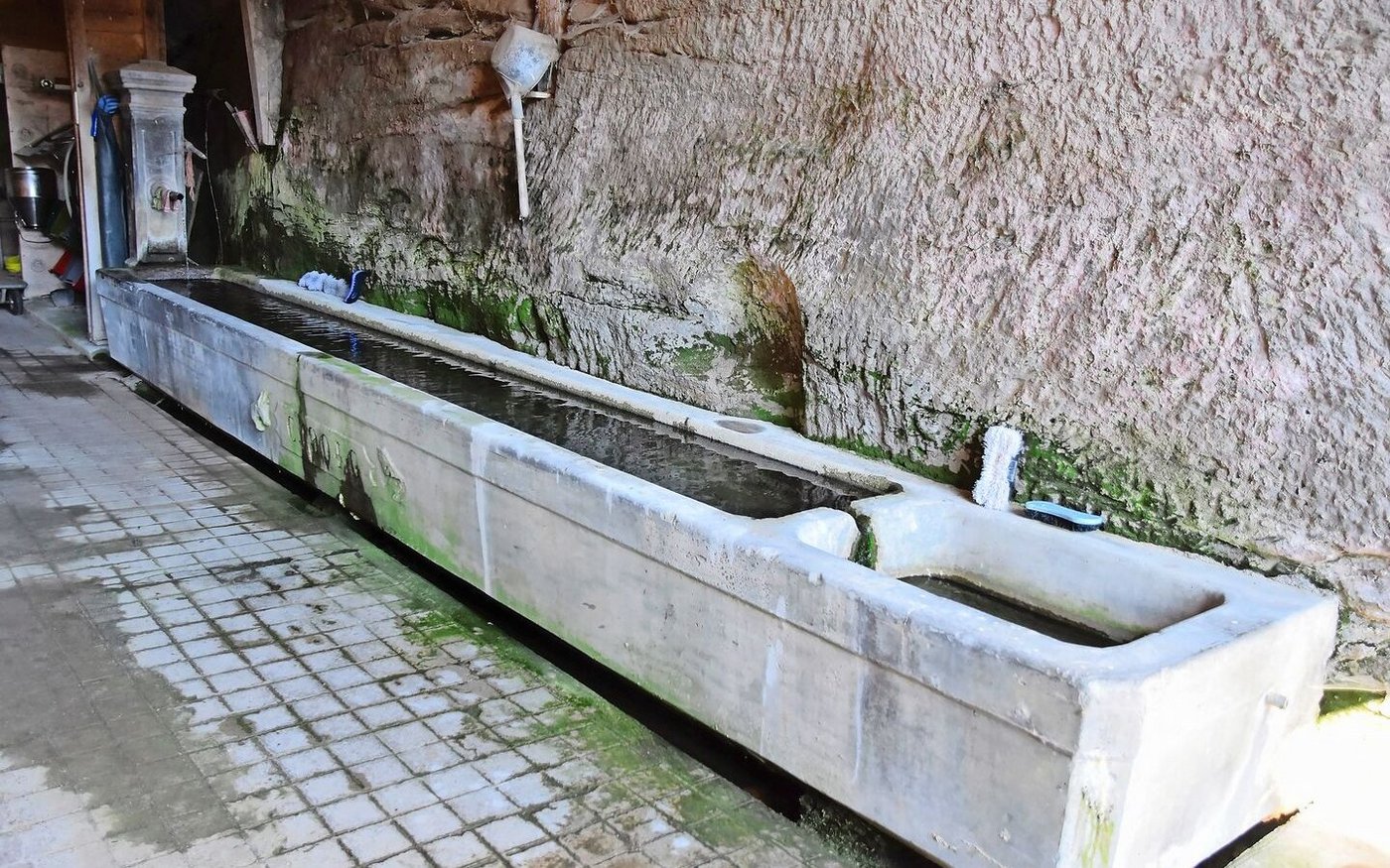 Fast sieben Meter ist der Hofbrunnen lang.