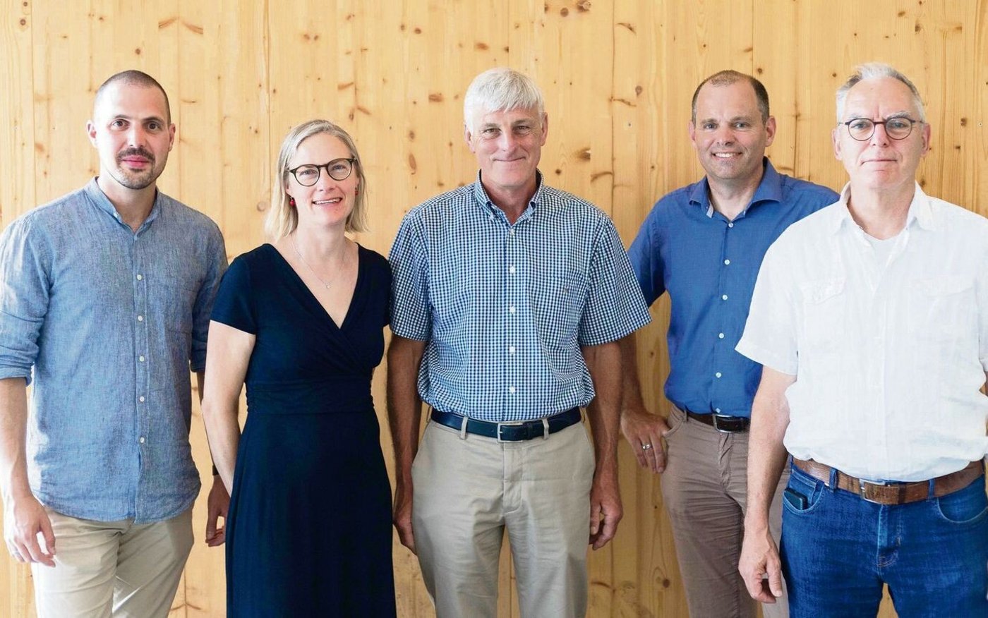 Die aktuelle vierköpfige Qualitas-Geschäftsleitung mit dem neuen Ehrenmitglied Jürg Moll (Mitte).