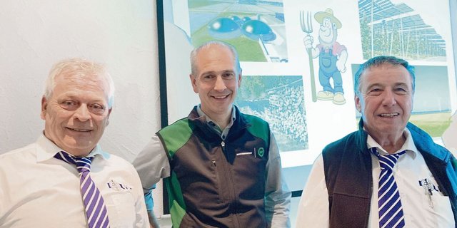 Planen enge Zusammenarbeit: Sepp Erni, Geschäftsführer Maschinenring Luzern, Christian Wolf von MBR Solar AG und Toni Moser, Präsident Luzerner Verband für Landtechnik (v. l.). 