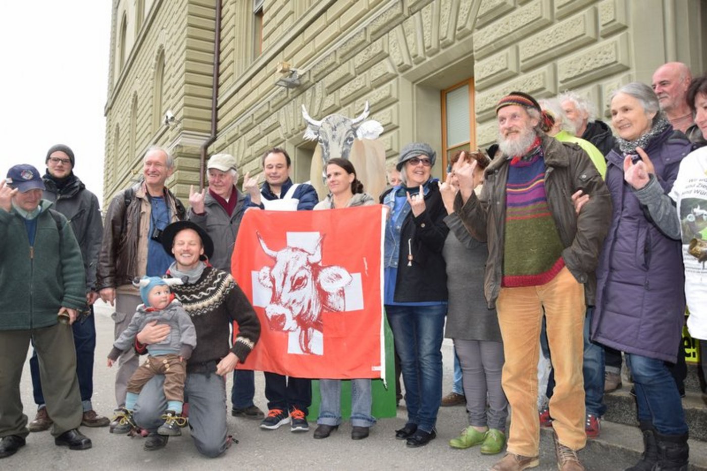 Bei der letzten Hornkuh-Initiatve wurde noch betont, es handle sich nicht um ein Enthornungsverbot. Jetzt hat der Wind gedreht und der neue Initiativtext behandelt auch genetisch veränderte Rinder und Ziegen. (Archivbild BauZ)