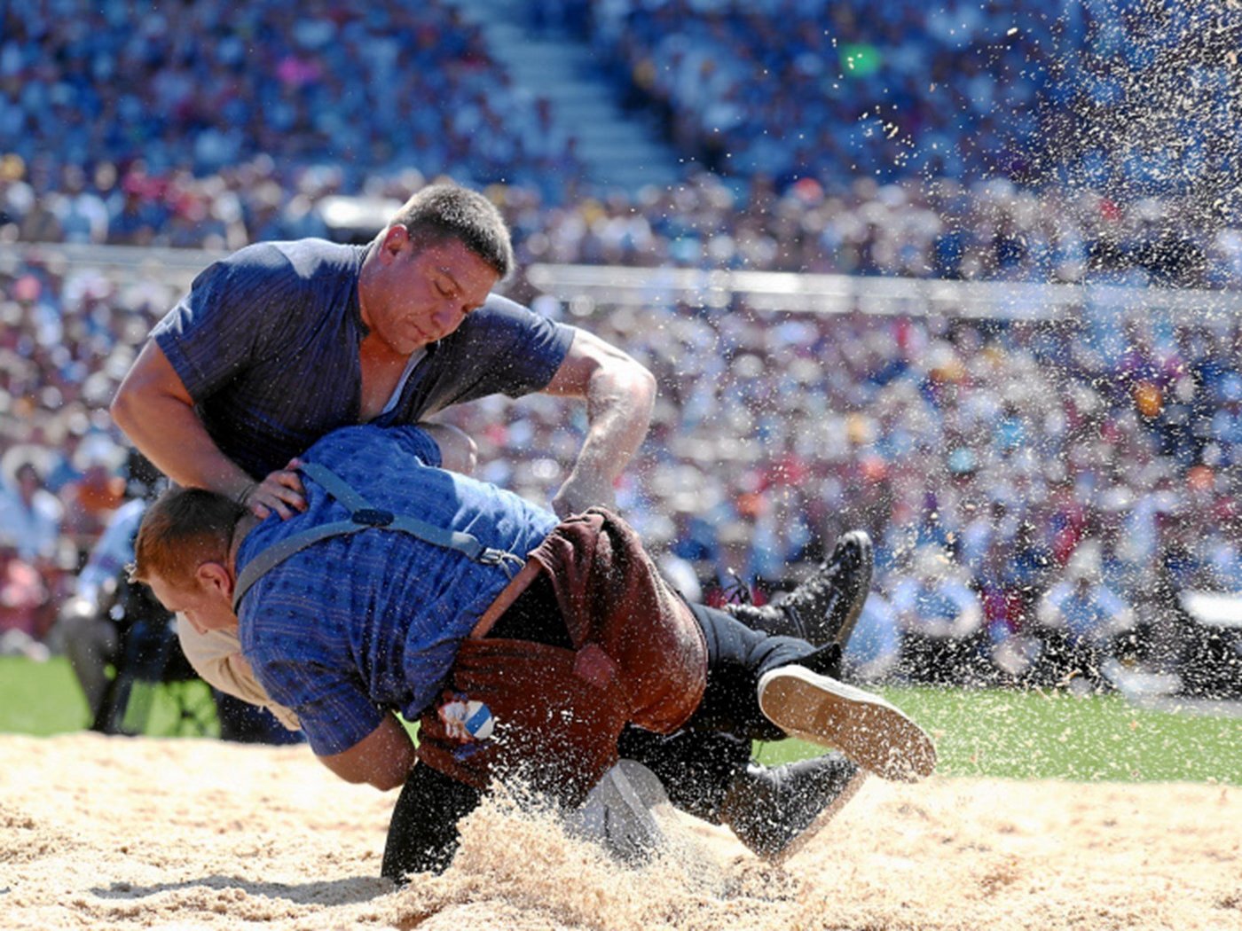 Hatte das Versteckspiel satt: Curdin Orlik am Eidgenössischen 2019 in Zug, wo er den 9. Rang und den Kranz holte. (Bild Swissimage)
