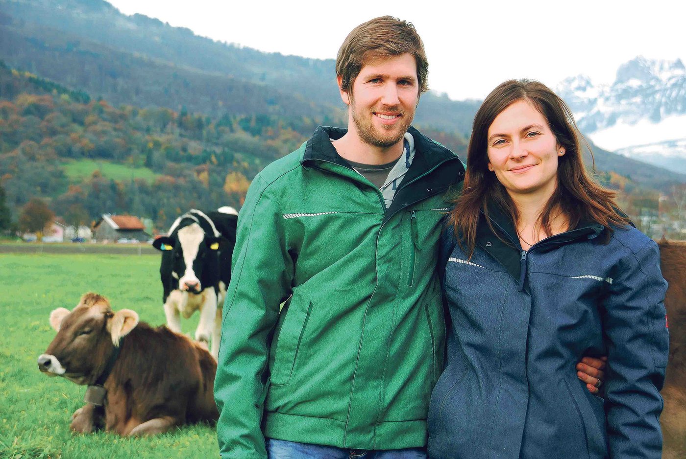 Michael und Vreni Spitz-Aemisegger  haben sich an der Landwirtschaftlichen Schule in Salez kennen und schätzen gelernt. Das Meisterdiplom durften sie vor einigen Wochen entgegennehmen. Jetzt sind sie beruflich und privat ein Paar. (Bild Ruth Bossert)