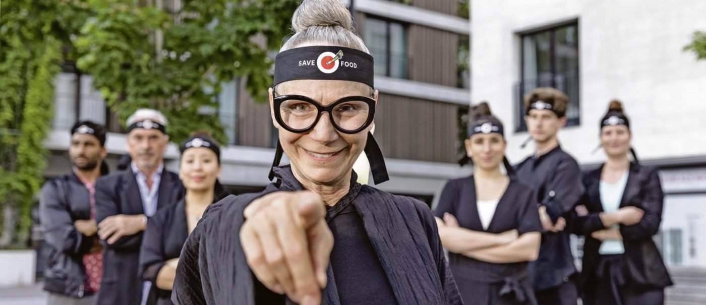 Das Aushängeschild der Kampagne erinnert an eine asiatische Kämpferin. Die sogenannte Food-Ninja, soll den Konsumenten zeigen, wie sie Food Waste reduzieren können.(Bild Push)