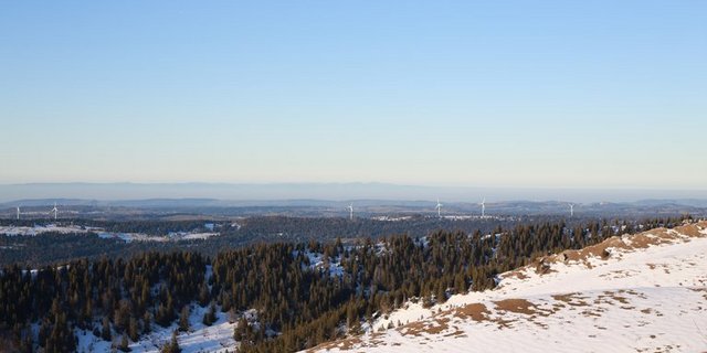Der Windpark auf dem Mont Crosin. (Bild ji)