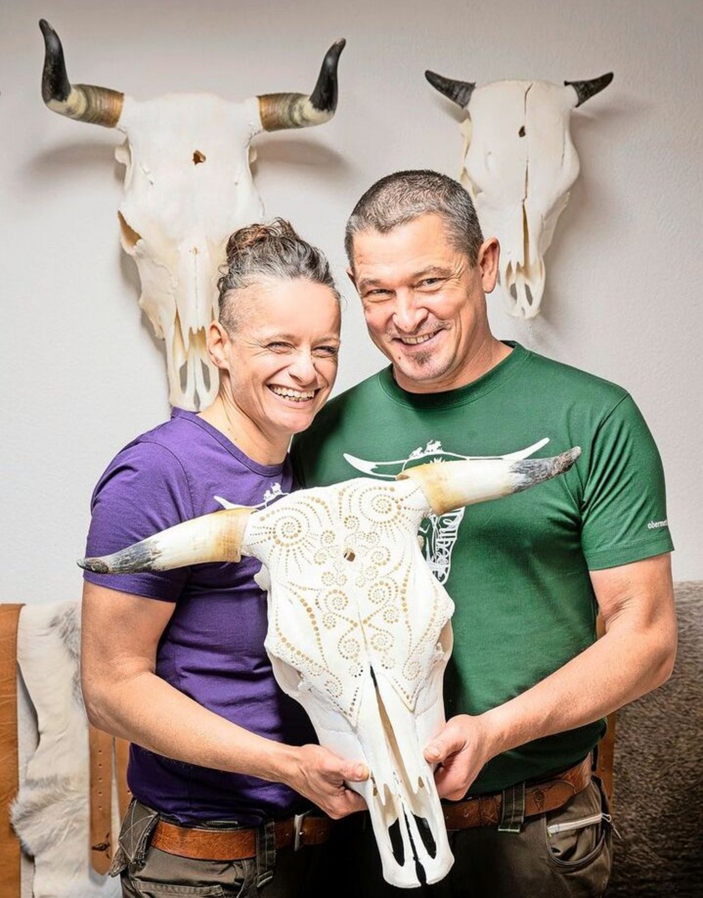 Marlen und Stephan Koch haben ihren Kleinbetrieb zum Haupterwerb aufgebaut und erklären Interessierten ihr Konzept.