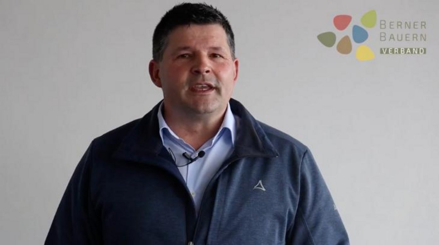 In seiner digitalen Rede blickt BEBV-Präsident Hans Jörg Rüegsegger auf Positives und Negatives im Jahr 2019 zurück. (Bild Screenshot Video BEBV)