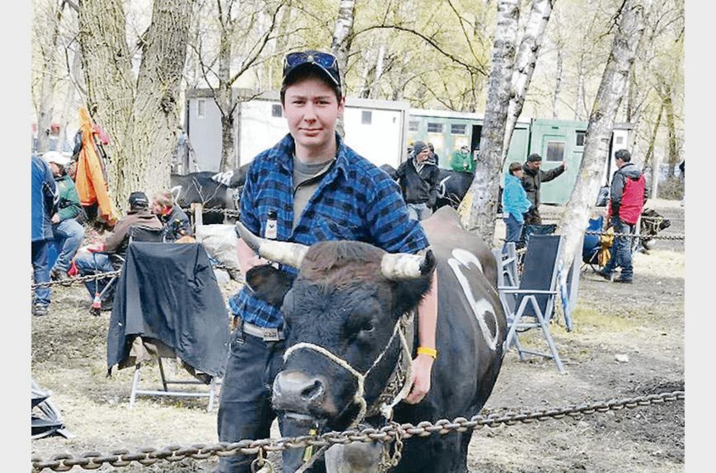 Joel Bühlmann und seine Jamanda beim bekannten Stechfest im Goler in Raron VS. (Bild zVg)