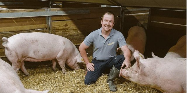 Fabian Reinmann ist einer von 100 Kernzüchtern, die reinrassige Jungsauen für die Vermehrung und letztendlich für die Produktion von Mastferkeln erzeugen. (Bild zVg)