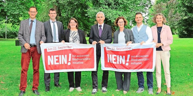 Die breite Allianz gegen die Biodiversitäts-Initiative im Aargau.