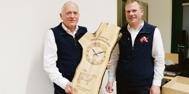 Werner Grossenbacher (links) wurde von Präsident Stefan Kuhn aus dem Vorstand verabschiedet.