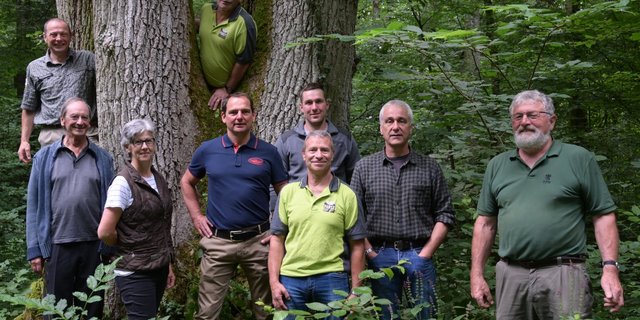 Das Bild ziegt das Organisationskomitee, welches das Jubiläumsfest «250 Jahre Waldkorporation Güttingen» plante. Wegen Corona konnte dieses nicht stattfinden.  (Bilder Waldkorperation Güttingen)
