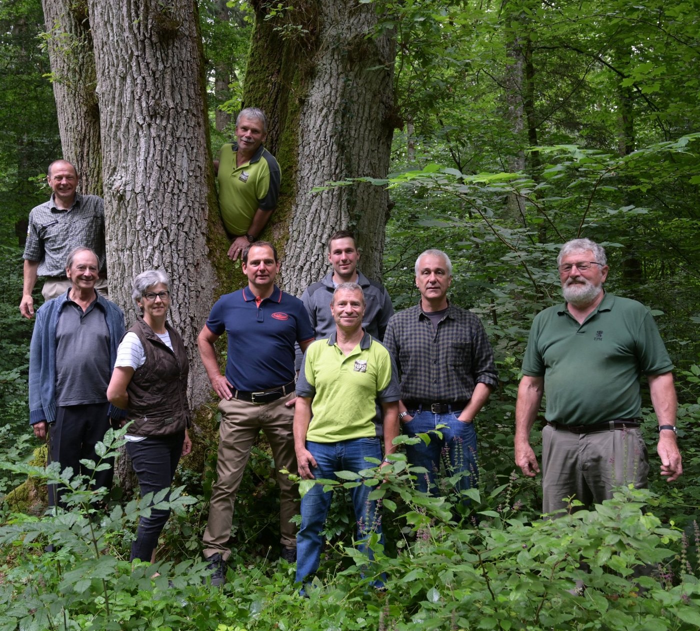 Das Bild ziegt das Organisationskomitee, welches das Jubiläumsfest «250 Jahre Waldkorporation Güttingen» plante. Wegen Corona konnte dieses nicht stattfinden.  (Bilder Waldkorperation Güttingen)