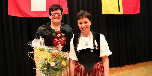  Rita Hänggi (links) übernimmt das Präsidium des Solothurnischen Bäuerinnen- und Landfrauenverbands von Heidi Kofmel. (Bild: BB)